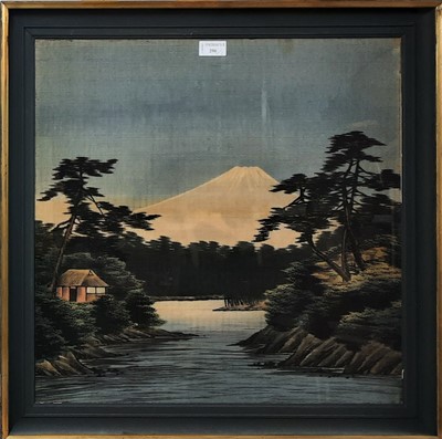 Lot 296 - JAPANESE SILK WORK EMBROIDERY