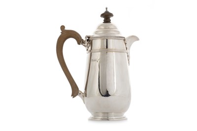 Lot 1097 - GEORGE V SILVER COFFEE POT