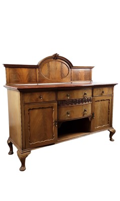 Lot 226 - WALNUT BOW FRONT SIDEBOARD
