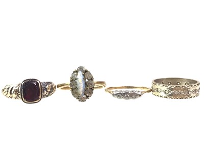 Lot 357 - FOUR DRESS RINGS