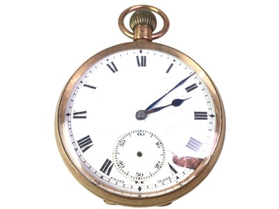Lot 354 - OPEN FACED POCKET WATCH