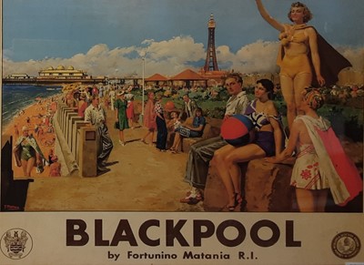 Lot 369 - REPRODUCTION BLACKPOOL TRAVEL ADVERTISEMENT