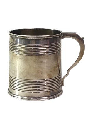 Lot 406 - GEORGE IV SILVER CHRISTENING MUG