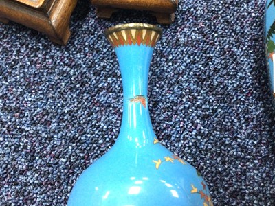 Lot 441 - PAIR OF BLUE JAPANESE VASES