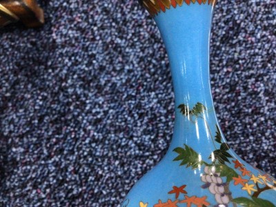 Lot 441 - PAIR OF BLUE JAPANESE VASES