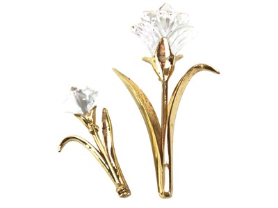 Lot 461 - TWO SWAROVSKI BROOCHES