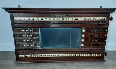 Lot 1252 - BURROUGHES & WATTS, SOHO SQUARE LONDON, SNOOKER SCOREBOARD