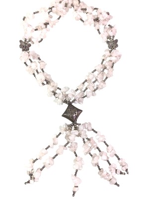Lot 468 - ROSE QUARTZ NECKLACES