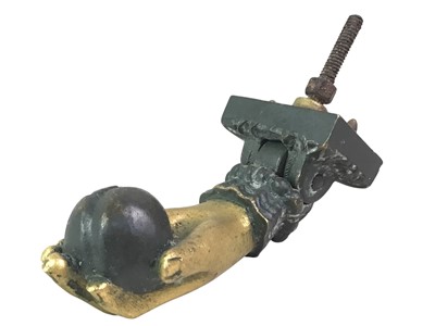 Lot 473 - VICTORIAN BRASS DOOR KNOCKER