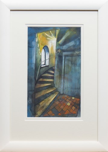 Lot 233 - * BRYAN EVANS, COTTIERS STAIRS watercolour on...