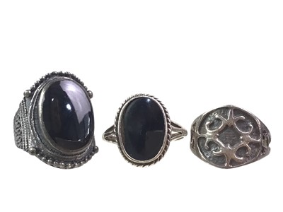 Lot 489 - GROUP OF SILVER JEWELLERY