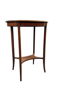 Lot 443 - MAHOGANY OVAL INLAID OCCASIONAL TABLE