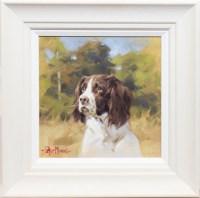Lot 249 - * PETER MUNRO, SPANIEL oil on board, signed...