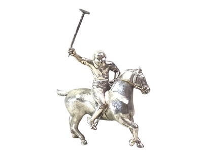 Lot 596 - SILVER PLATED CAST METAL FIGURE