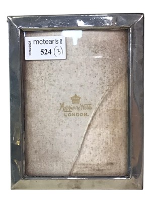 Lot 524 - THREE SMALL PHOTOGRAPH FRAMES