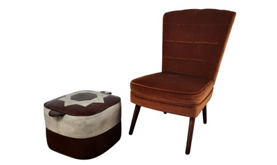 Lot 595 - TERRACOTTA LOUNGE CHAIR