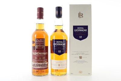 Lot 112 - GLENDRONACH 12 YEAR OLD ORIGINAL AND ROYAL LOCHNAGAR 12 YEAR OLD