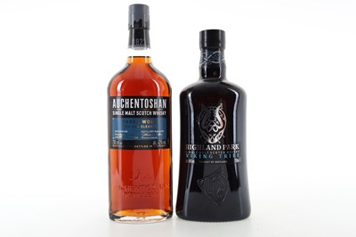 Lot 128 - AUCHENTOSHAN THREE WOOD AND HIGHLAND PARK VIKING TRIBE