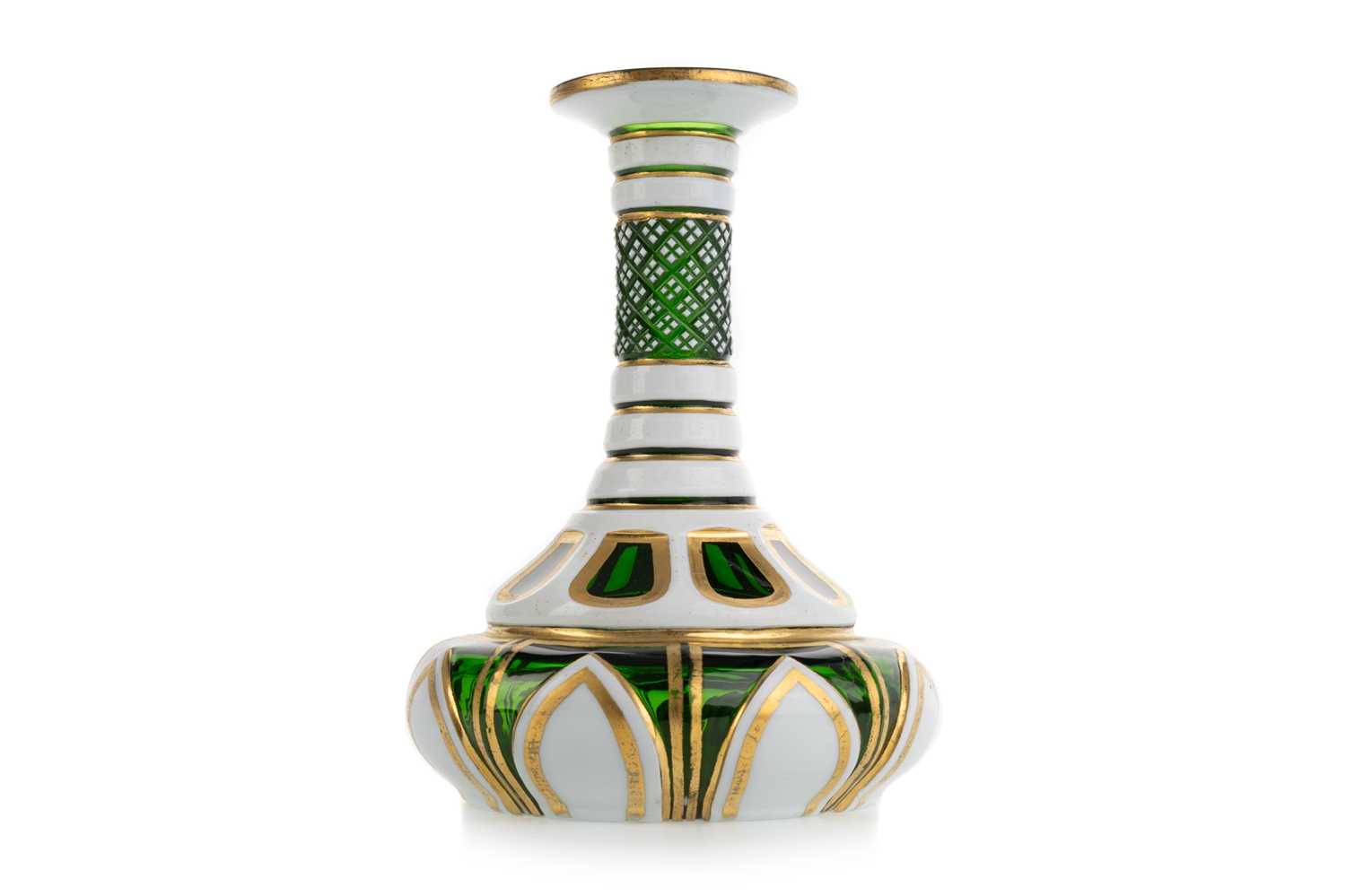 Lot 1263 - BOHEMIAN GLASS VASE