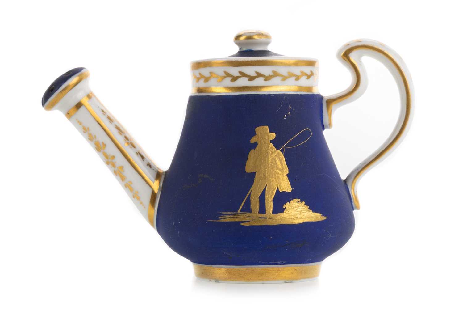 Lot 1268 - MINIATURE CERAMIC WATERING CAN