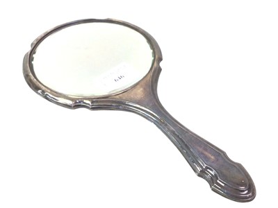 Lot 646 - SILVER HAND MIRROR