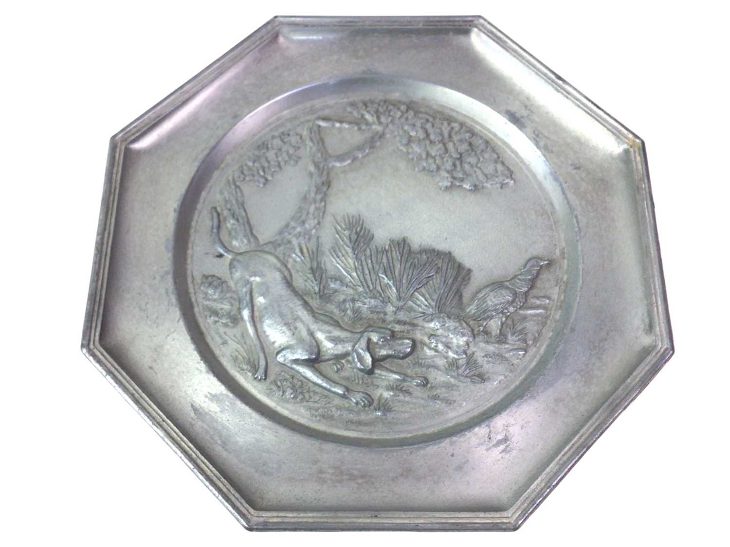 Lot 684 - PAIR OF PEWTER PLATES