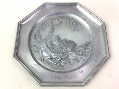 Lot 684 - PAIR OF PEWTER PLATES