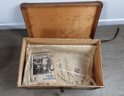 Lot 710 - THREE WOODEN LAUNDRY HAMPERS