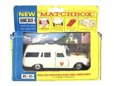 Lot 321 - MATCHBOX K-6, KING SIZE MERCEDES BENZ 'BINZ' AMBULANCE