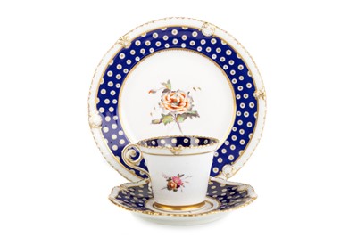 Lot 1275 - FIVE CUP AND SAUCER SETS AND ONE BREAD PLATE