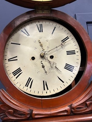Lot 1012 - SCOTTISH MAHOGANY DRUMHEAD LONGCASE CLOCK