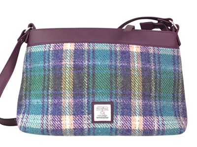 Lot 690 - GROUP OF HARRIS TWEED HANDBAGS AND HIPFLASKS