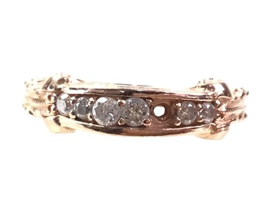 Lot 697 - PARTIAL DIAMOND BAND