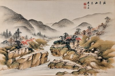 Lot 1606 - CHINESE WALL SCROLL