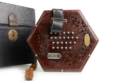 Lot 1014 - WHEATSTONE 48 BUTTON CONCERTINA