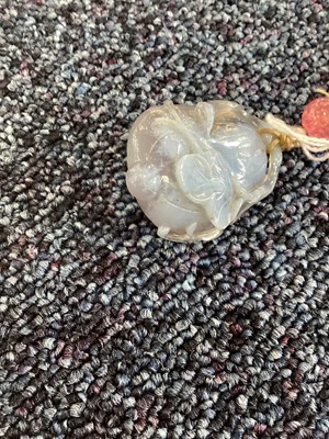 Lot 1607 - CHINESE JADEITE PENDANT