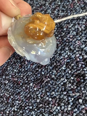 Lot 1607 - CHINESE JADEITE PENDANT