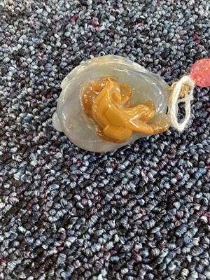 Lot 1607 - CHINESE JADEITE PENDANT