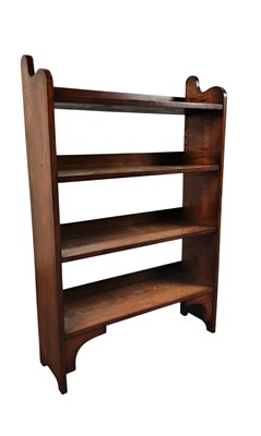 Lot 707 - OAK OPEN BOOKCASE