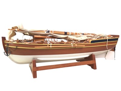 Lot 739 - TWO WOODEN SCRATCHBUILT MODEL SHIPS