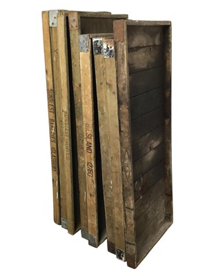 Lot 725 - GROUP OF EIGHT PINE BAKERS BREAD TRAYS