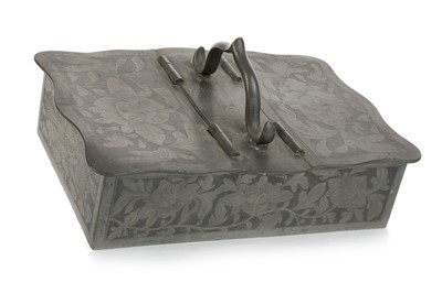 Lot 1610 - CHINESE SWATOW PEWTER BOX