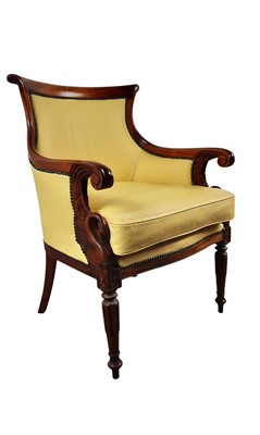 Lot 733 - MAHOGANY CHAISE STYLE SETTEE