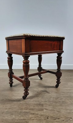 Lot 734 - MAHOGANY PIANO STOOL