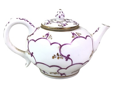 Lot 753 - GROUP OF FINE PORCELAIN SMALL TEAPOTS