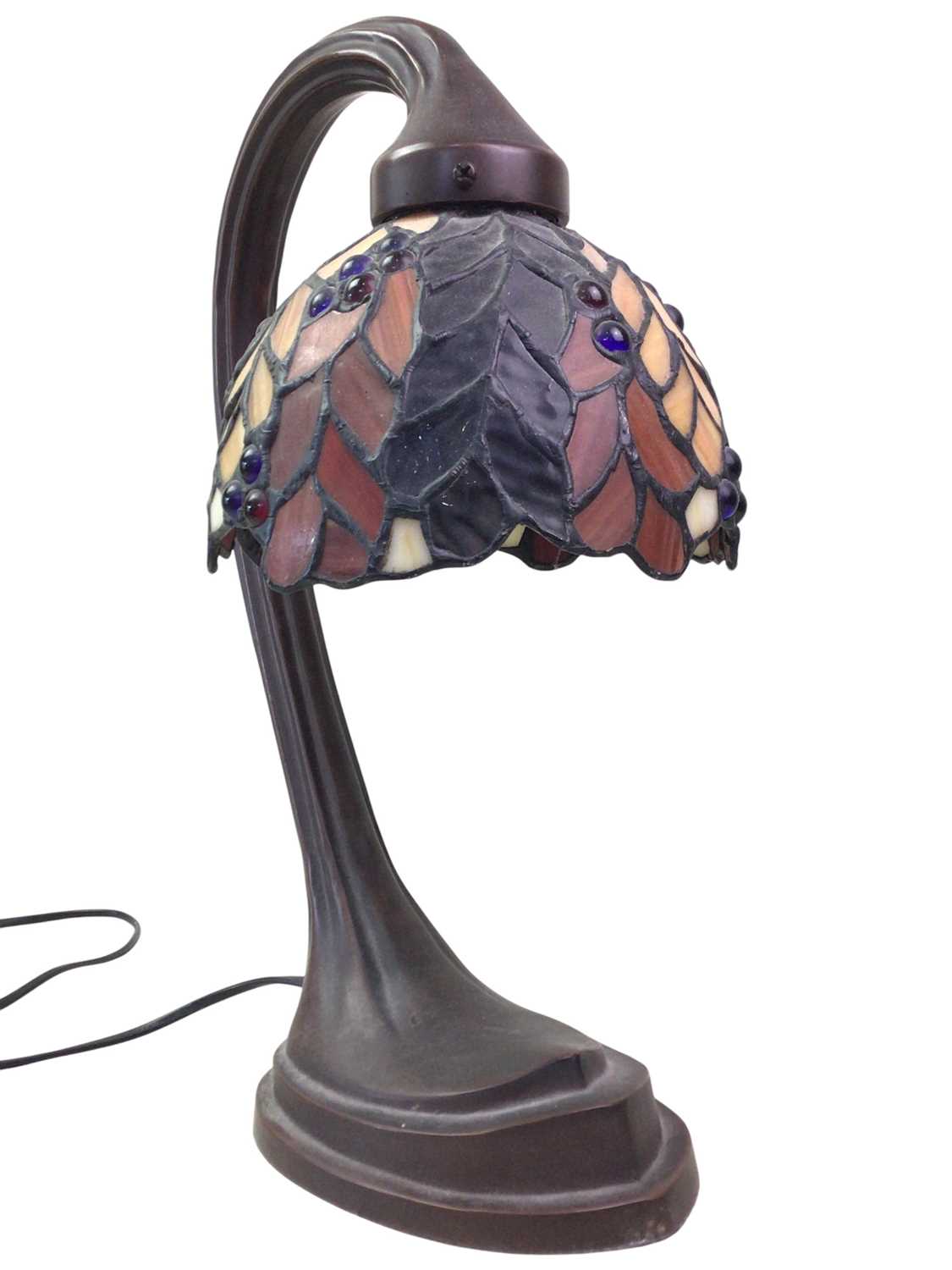 Lot 774 - IN THE MANNER OF TIFFANY, THREE TABLE LAMPS