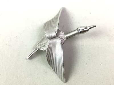 Lot 801 - HONG KONG STERLING SILVER BIRD BROOCH