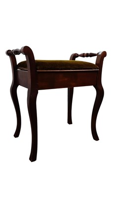 Lot 765 - WALNUT PIANO STOOL