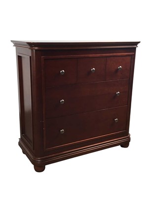 Lot 819 - CONTEMPORARY MAHOGANY CHEST OF DRAWERS