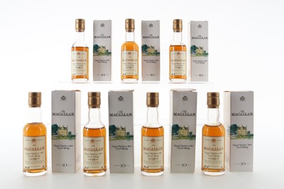 Lot 180 - 7 MACALLAN 10 YEAR OLD 1990S MINIATURES